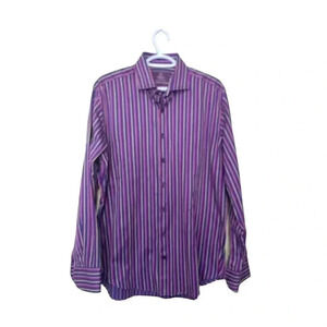 Hawes & Curtis of London striped slim fit men’s button down  shirt
